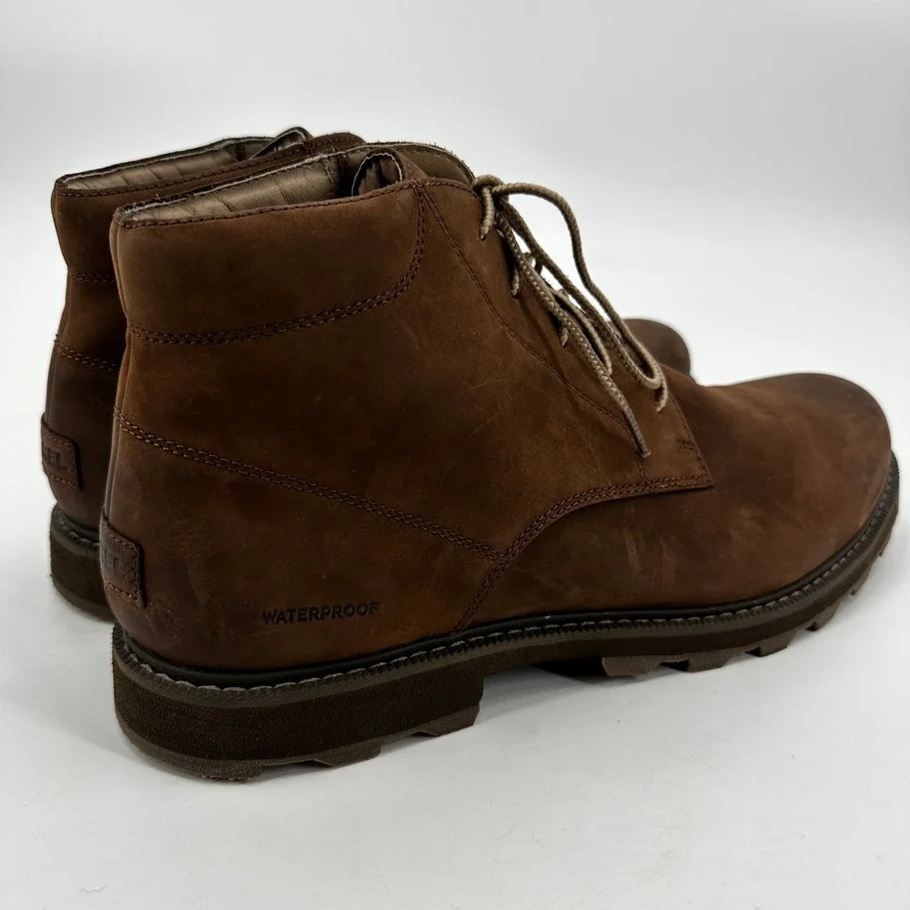 Sorel Madson Moc Toe Waterproof Brown Nubuck Leather Chukka Boots Mens 13 Rugged